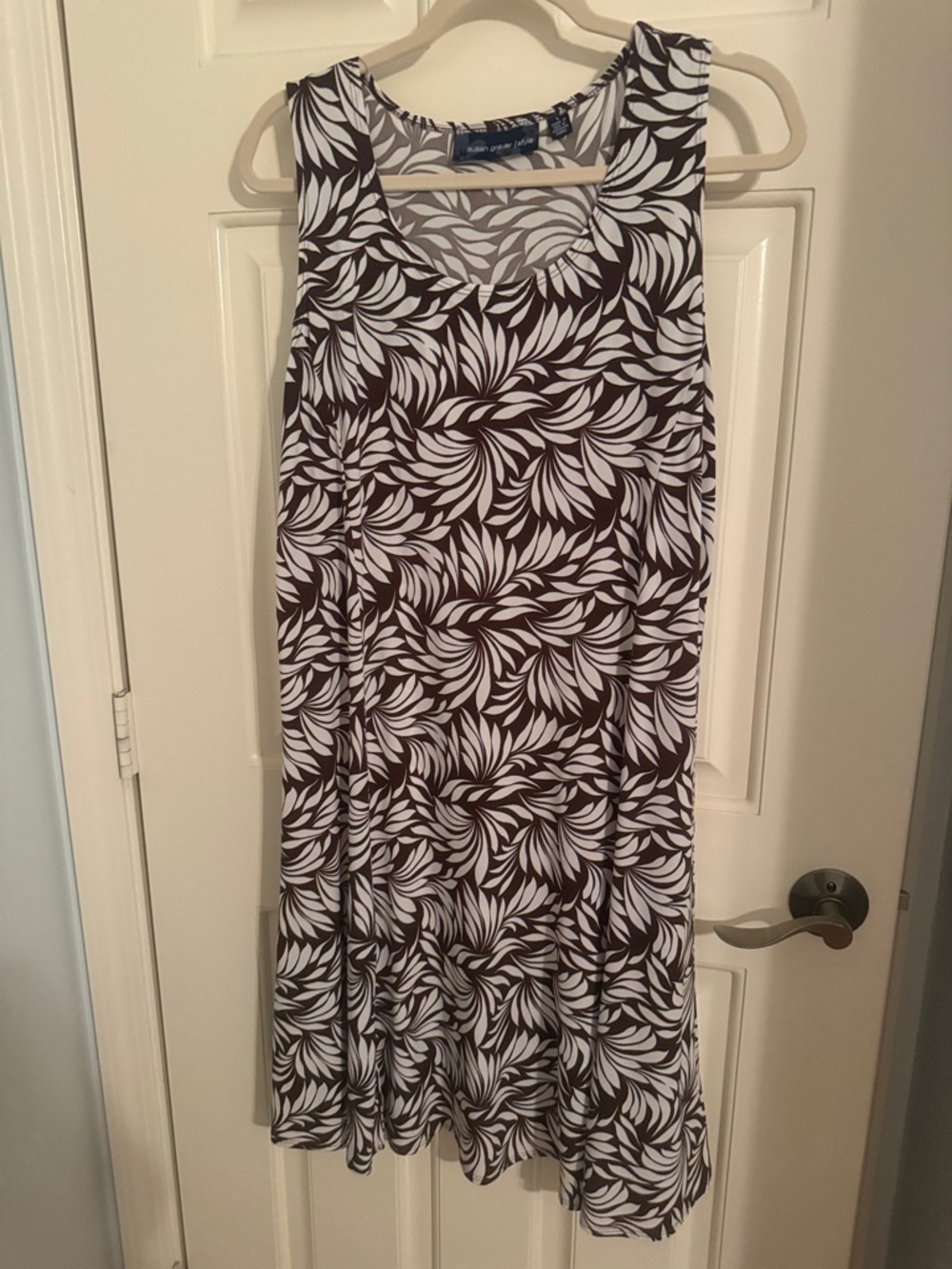 Susan Graver Black and White A-Line Dress-Skirt